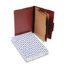 Pendaflex® Pressboard Classification Folders, Legal, Six-Section, Red, 10/Box