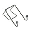 Fellowes® Partition Additions Wire Double-Garment Hook, 4 x 6, Black