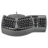 Fellowes® Ergonomic Split-Design Keyboard w/Antimicrobial Protection, 117 Keys, Black