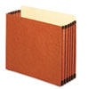 Globe-Weis® 5 1/4 Inch Expansion File Pocket, Straight, Letter, Redrope, 10/Box