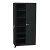 HON® Assembled Storage Cabinet, 36w x 18-1/4d x 71-3/4h, Black