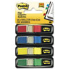 Post-it® Flags Small Flags in Dispensers, Four Colors, 35/Color, 4 Dispensers/Pack