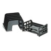 Officemate Incline Sorter, 2 Trays, 5-Compartments, Plastic, 9.12w x 13.5d x 14h, Black