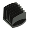 Officemate Incline Sorter, 6-Compartments, Plastic, 7.5w x 7.5d x 6.4h, Black