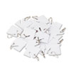 SecurIT® Replacement Slotted Key Cabinet Tags, 1 5/8 x 1 1/2, White, 20/Pack