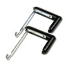 Quartet® Adjustable Cubicle Hangers for 1 1/2 to 3 Inch Panels, Aluminum/Black, 2/Set