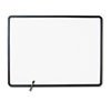 Quartet® Contour Dry-Erase Board, Melamine, 48 x 36, White, Gray Frame