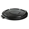 Rubbermaid® Commercial Vented Round Brute Lid, 24 1/2 x 1 1/2, Black
