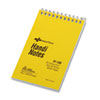 National® Brand Wirebound Memo Book, Narrow Rule, 3 x 5, White, 60 Sheets/Pad