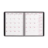 Brownline® Essential Collection Monthly Planner, 7-1/8 x 8-7/8, Black, 2012-2014