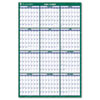 Recycled Vertical Erasable Wall Planner, Yearly Calendar, 24