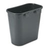 Safco® Paper Pitch Recycling Bin, Rectangular, Polyethylene, 1 3/4 gal, Black