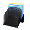 Safco® Mesh Desk Organizer, Eight Sections, Steel, 11 1/4 x 10 7/8 x 13 3/4, Black