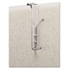 Safco® Over-The-Panel Double-Garment Hook, 1 1/2 x 8 5/8, Satin Aluminum/Chrome