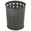 Safco® Bubble Wastebasket, Round, Steel, 6 gal, Black