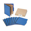 ACCO Presstex Colorlife Classification Folders, Letter, 6-Section, Dark Blue, 10/Box