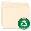 Smead® 100% Recycled File Folders, 1/3 Cut, One-Ply Top Tab, Letter, Manila, 100/Box