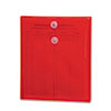 Smead® Poly String & Button Envelope, 9 3/4 x 11 5/8 x 1 1/4, Red, 5/Pack