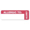 Tabbies® Medical Labels for Allergy Warnings, 1 x 3, White, 175/Roll