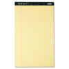 Docket Ruled Perforated Pads, Legal Rule/Size, Canary, 12 50-Sheet Pads/Pack