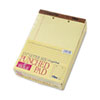 2-Hole Punched Perforated Pads, Lgl Rule, Ltr, Canary, 50 Sheet Pads, 12/Pack