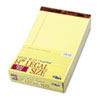 TOPS® The Legal Pad Legal Rule Perforated Pads, 8-1/2 x 14, Canary, 50 Sht Pads, 12/Pk