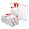Universal® Wirebound Memo Books, Narrow Rule, 3 x 5, White, 12 50-Sheet Pads/Pack