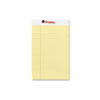 Universal® Perforated Edge Writing Pad, Jr. Legal Rule, 5 x 8, Canary, 50-Sheet, Dozen