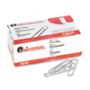 Universal® Paper Clips, Smooth Finish, No. 1, Silver, 100/Box, 10 Boxes/Pack
