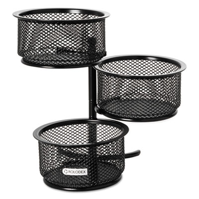 Rolodex Mesh Collection Jumbo Paper Clip Holder 62562 Black