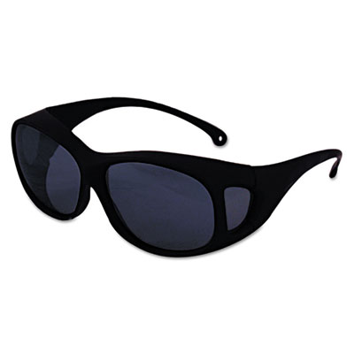 V50 otg safety eyewear, black frame, smoke mirror anti-fog lens, sold as 1 each