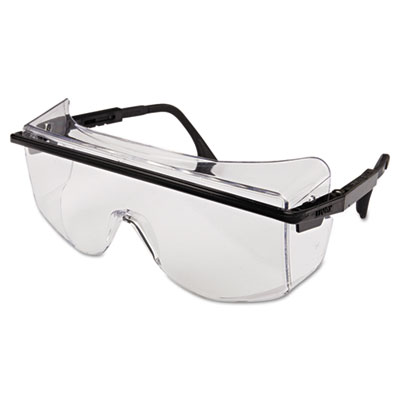 Astro otg 3001 safety spectacles, black frame, sold as 1 each