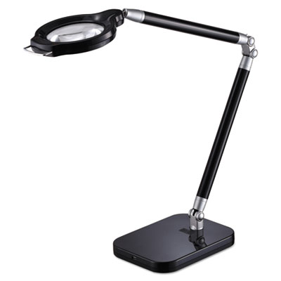 Pureoptics summit zoom ultra reach magnifier led desk light, 2 prong, 29", black, sold as 1 each