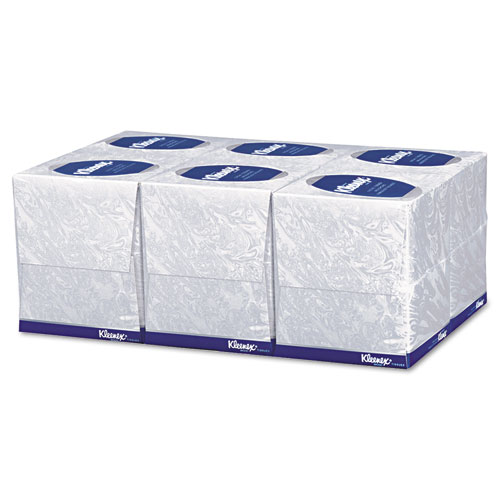 KLEENEX White Facial Tissue, 2-Ply, White, POP-UP Box, 125/Box