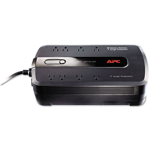 Back-UPS ES 650 Battery Backup System, 650VA, 8 Outlets, 365 J