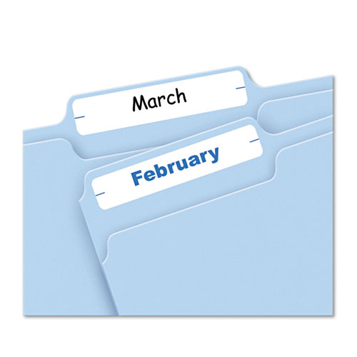 Print or Write File Folder Labels, 11/16 x 3-7/16, White, 252/Pack