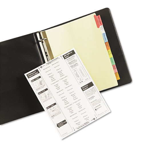 WorkSaver Big Tab Reinforced Dividers, Multicolor Tabs, 8-Tab, Letter, Buff