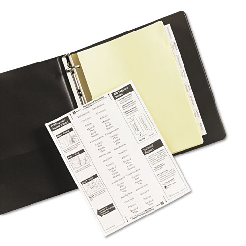 WorkSaver Big Tab Reinforced Dividers w/Clear Tabs, 8-Tab, Letter, Buff