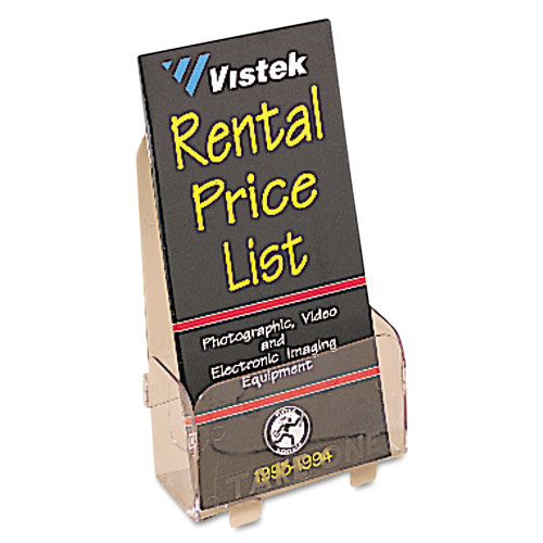 Foldem-Up Leaflet Pocket, 4-3/8w x 2-1/8d x 7-1/4h, Clear, 6/Pack