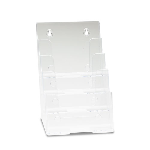 Multi Compartment DocuHolder, 4 Compartments, 6-1/2w x 6-1/4d x 10h, Clear