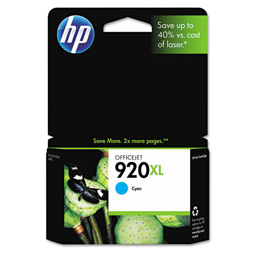 CD972AN (HP 920XL) High-Yield Ink, 700 Page-Yield, Cyan
