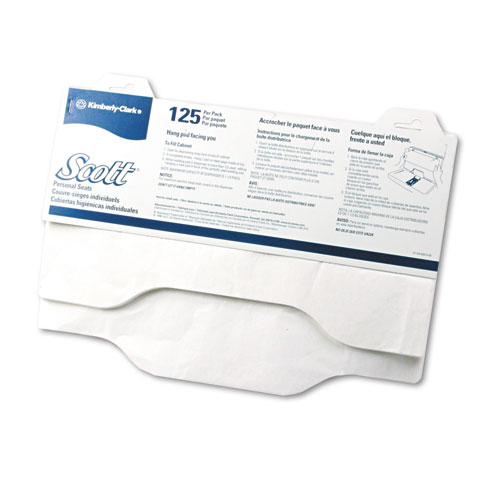 SCOTT Personal Seats Sanitary Toilet Seat Covers, 125/Pack