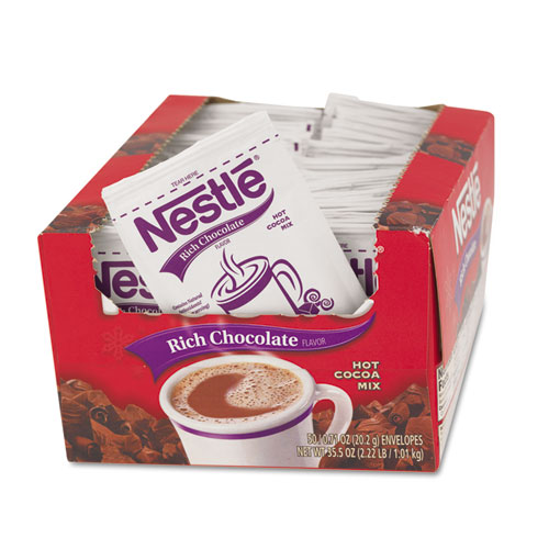 Instant Hot Cocoa Mix, Rich Chocolate, 71/100 oz, 50/Box