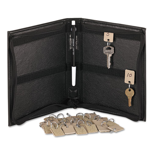 Security-Backed Zippered Case, 144-Key,Vinyl, Black, 7 x 1 x 8 3/8