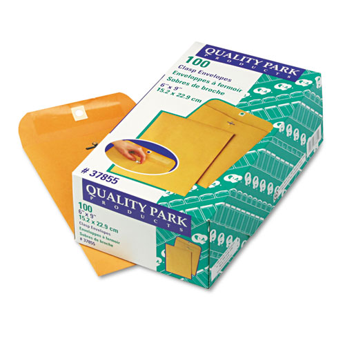 Clasp Envelope, 6 x 9, 28lb, Light Brown, 100/Box