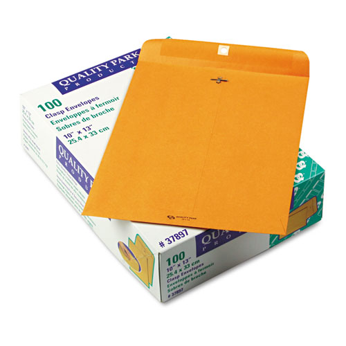 Clasp Envelope, 10 x 13, 28lb, Light Brown, 100/Box