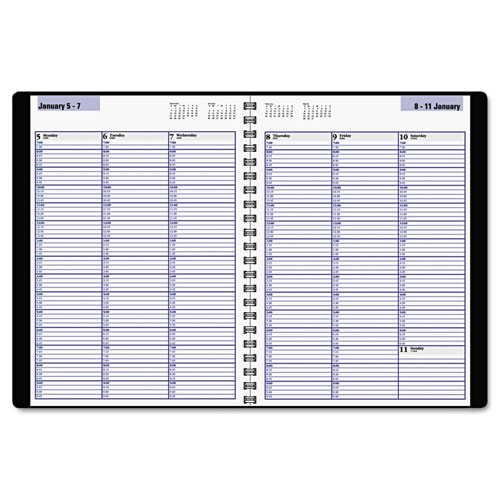 Recycled Weekly Appointment Book, Black, 8" x 11", 2012