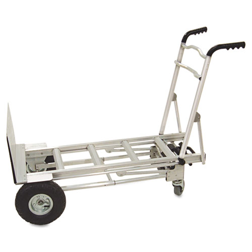 3-in-1 Convertible Truck, 800-1000lb Capacity, 20-1/2wx21-1/4dx47-4/5h, Aluminum