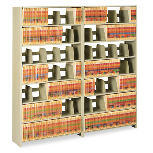Snap-Together Open Shelving Steel 6-Shelf Closed Starter Set, 36 x 12 x 76, Sand