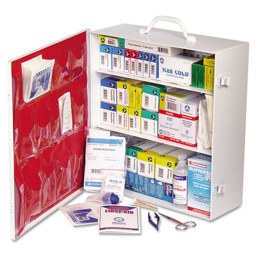 Industrial First Aid Station, 765 Pieces, OSHA/ANSI, Metal Case